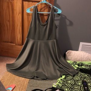 Olive Green Skater Dress